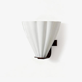 Iris Modern Ribbed Glass Wall Sconce