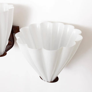 Iris Modern Ribbed Glass Wall Sconce