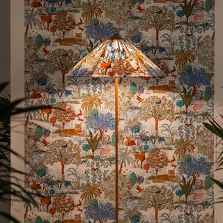 Chinese Farmhouse Fabric Floor Lamp