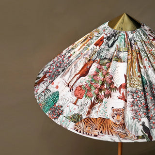 Chinese Farmhouse Fabric Floor Lamp