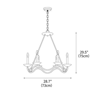Choros Sculptural Brass Chandelier