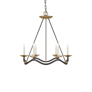 Choros Sculptural Brass Chandelier