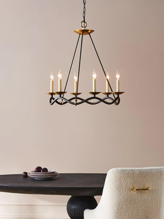 Choros Sculptural Brass Chandelier