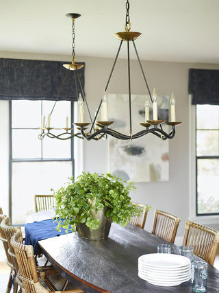Choros Sculptural Brass Chandelier