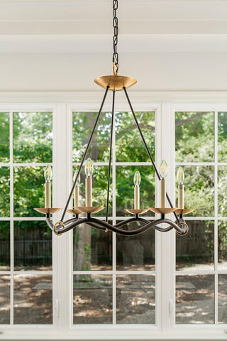 Choros Sculptural Brass Chandelier