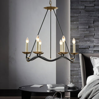 Choros Sculptural Brass Chandelier