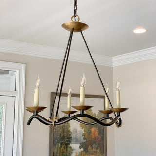 Choros Sculptural Brass Chandelier