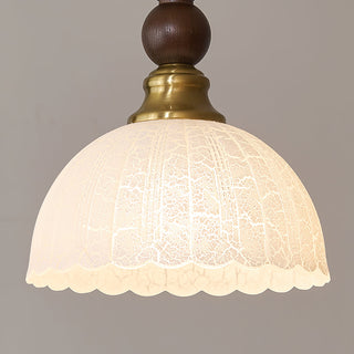 Chrasy Stacked Wood Brass Pendant Light