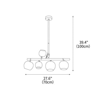 Harvest Contemporary Wood Chandelier