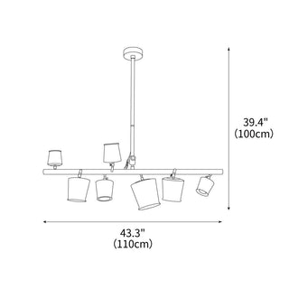 Harvest Contemporary Wood Chandelier