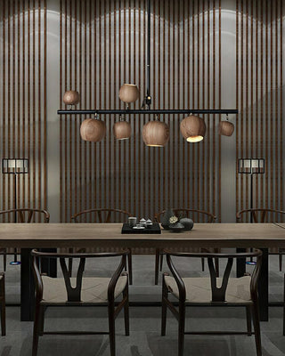 Harvest Contemporary Wood Chandelier