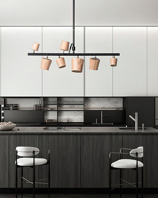 Harvest Contemporary Wood Chandelier