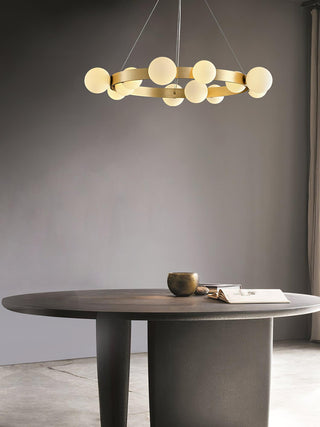 Cinema Contemporary Brass Chandelier