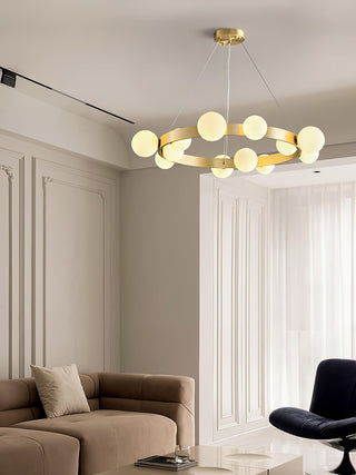 Cinema Contemporary Brass Chandelier
