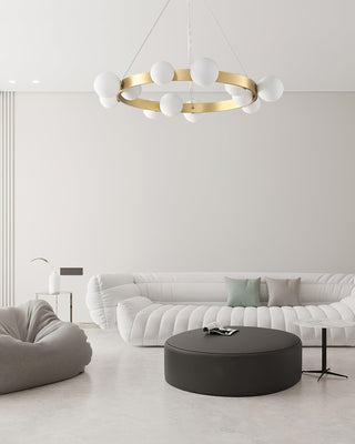 Cinema Contemporary Brass Chandelier