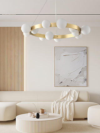 Cinema Contemporary Brass Chandelier