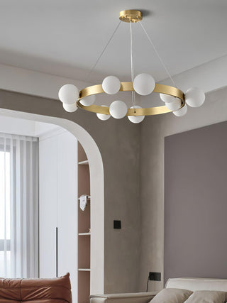 Cinema Contemporary Brass Chandelier