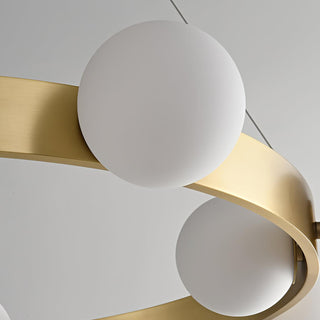 Cinema Contemporary Brass Chandelier