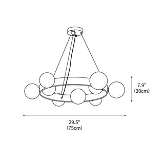 Cinema Contemporary Brass Chandelier