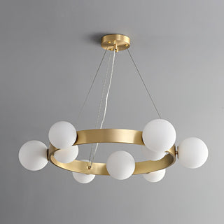 Cinema Contemporary Brass Chandelier