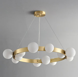 Cinema Contemporary Brass Chandelier