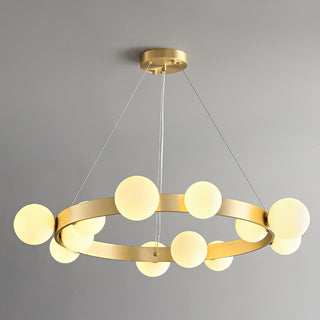 Cinema Contemporary Brass Chandelier
