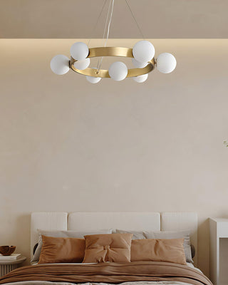 Cinema Contemporary Brass Chandelier
