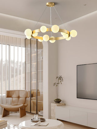 Cinema Contemporary Brass Chandelier
