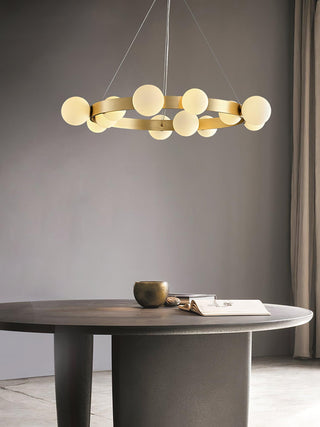Cinema Contemporary Brass Chandelier