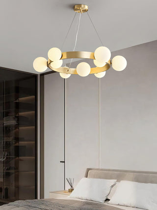 Cinema Contemporary Brass Chandelier