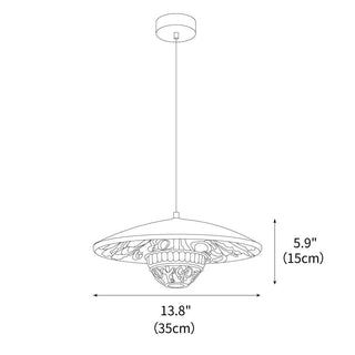 Classic Flying Saucer Vintage Resin Pendant Light
