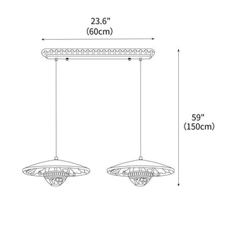 Classic Flying Saucer Vintage Resin Pendant Light