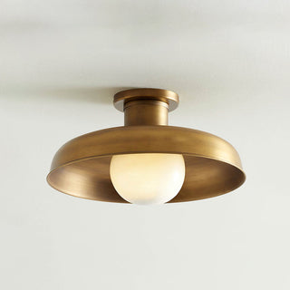Athena Brass Dome Ceiling Light