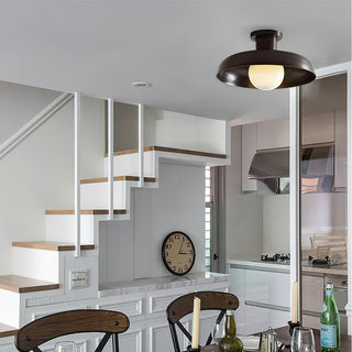 Athena Brass Dome Ceiling Light