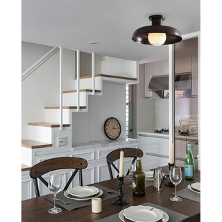Athena Brass Dome Ceiling Light