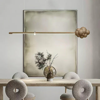 Stratus Minimalist Wood Chandelier