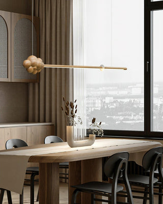 Stratus Minimalist Wood Chandelier