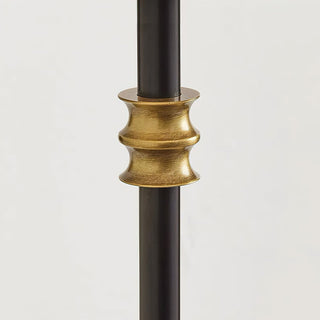 Collins Curved Dark Brass Fabric Wall Light