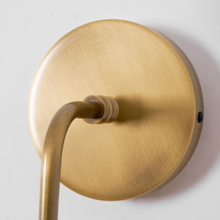 Collins Curved Dark Brass Fabric Wall Light