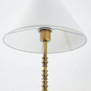 Collins Curved Dark Brass Fabric Wall Light