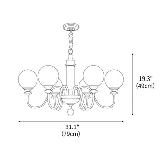 Colonial Grace Retro Wood Chandelier