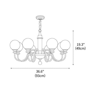 Colonial Grace Retro Wood Chandelier