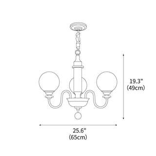 Colonial Grace Retro Wood Chandelier