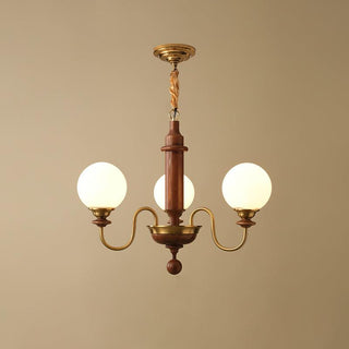 Colonial Grace Retro Wood Chandelier