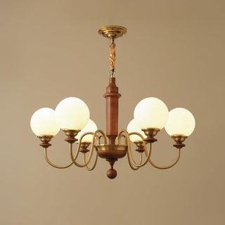 Colonial Grace Retro Wood Chandelier