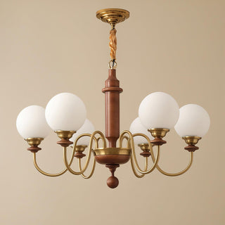 Colonial Grace Retro Wood Chandelier
