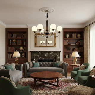 Colonial Grace Retro Wood Chandelier