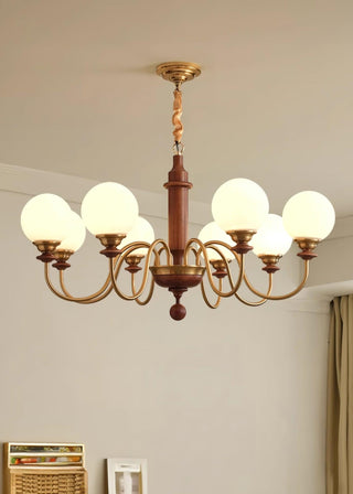 Colonial Grace Retro Wood Chandelier