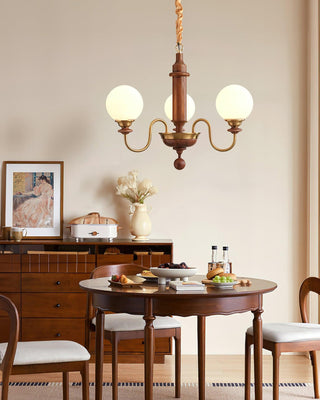 Colonial Grace Retro Wood Chandelier