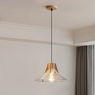 Cone Modern Wood Cluster Pendant Light